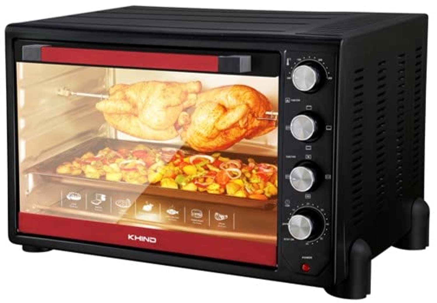 KHIND Brand from Malaysia OTG Electric Oven 2400W 90L XXXL Capacity, Timer upto 60mins with Rotisserie and Convection Function خيند فرن كهربائي او تي جي 2400 واط 90 لتر XXXL من العلامة التجارية ماليزيا، مؤقت حتى 60 دقيقة مع وظيفة المشواة والحمل الحراري KHIND Brand from Malaysia OTG Electric Oven 2400W 90L XXXL Capacity, Timer upto 60mins with Rotisserie and Convection Function خيند فرن كهربائي او تي جي 2400 واط 90 لتر XXXL من العلامة التجارية ماليزيا، مؤقت حتى 60 دقيقة مع وظيفة المشواة والحمل الحراري